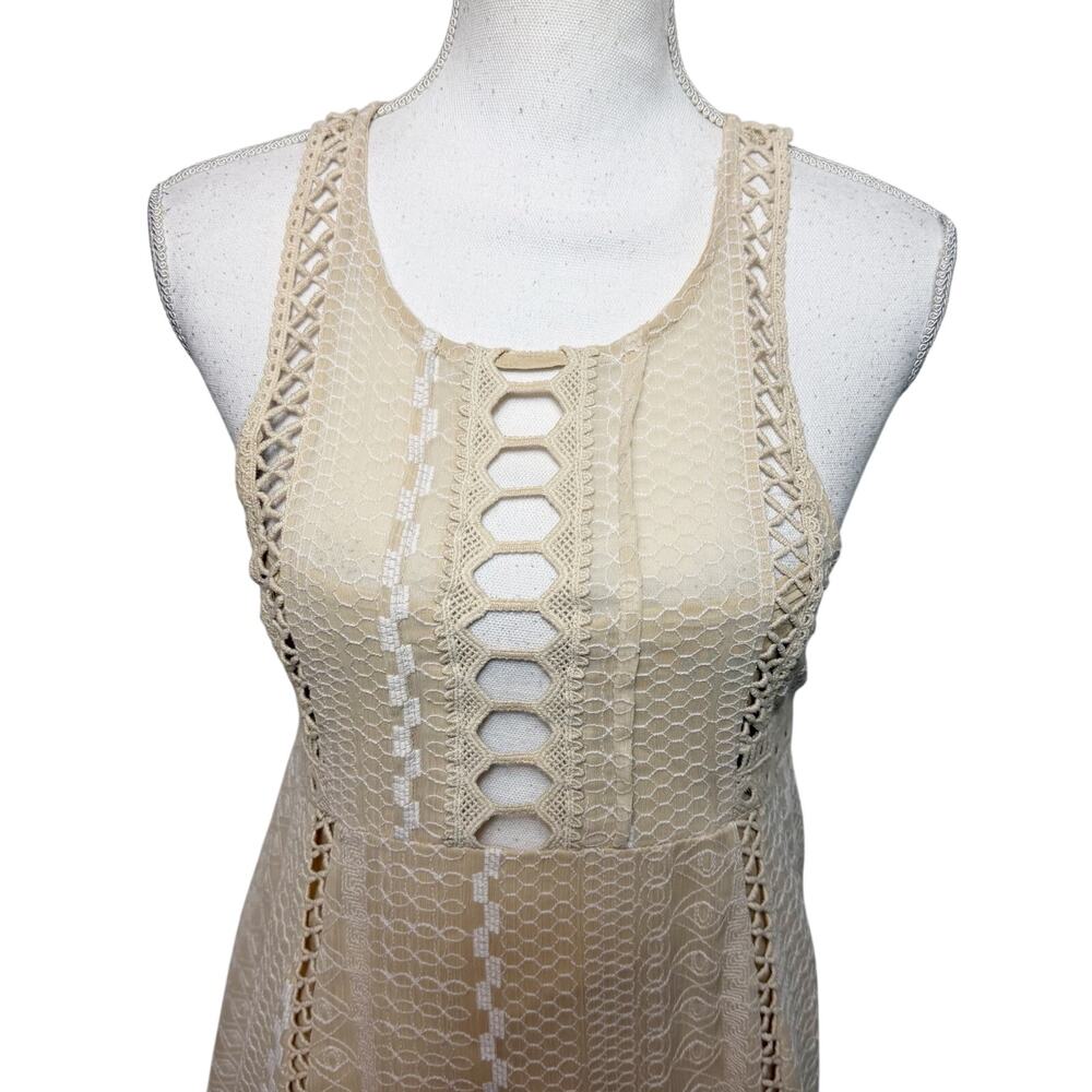 Free People Wherever You Go Ivory Mini Dress Women's Size 4 - Picture 4 of 8